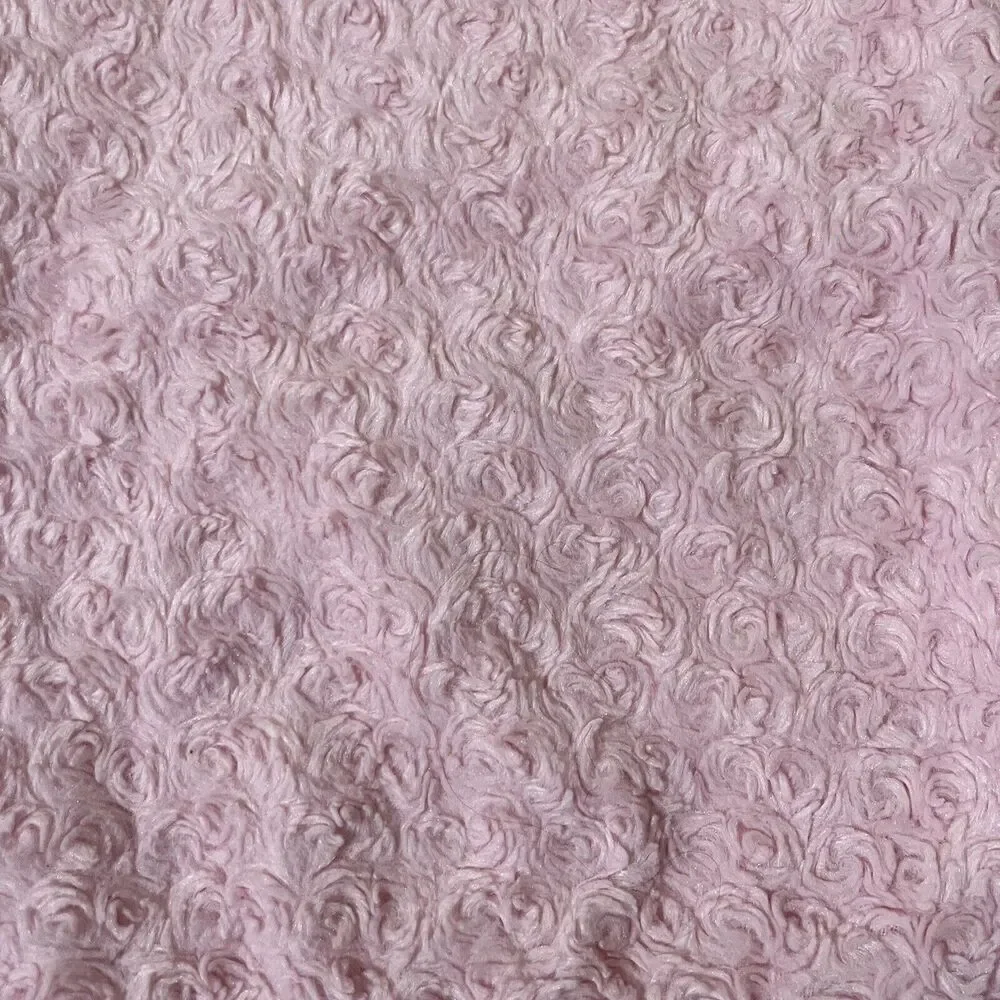 Carter's Pink Rosette Swirl Baby Blanket Satin Ruffle Trim Back Security Lovey